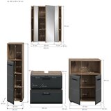MID.YOU kopalnica ice, črna, barva hrasta, 4-Delna | Shoptok.si