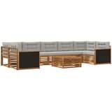  Set vanjskih sofa 8 pcs Prirodna i svjetlosiva | shoptok.hr