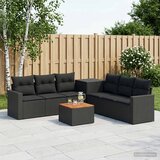  Set sofe 8 kom. Crna Poli Rattan i čelik | shoptok.hr