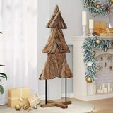 vidaXL Božićno drvce s stalakom Smeđa 150 cm Masivna tikovina | shoptok.hr