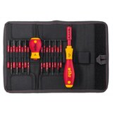 Wiha 41231 Odvijač sa izmenljivim nastavcima Slimvario®, 19 delova, sa torbicom ( W 41231 )