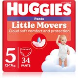 Huggies little movers pelene za bebe, gaćice, 12 - 17 kg, 34 kom