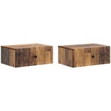  Noćni ormar s ladicama 2 pcs Staro drvo 49 x 34,5 x 20 cm | shoptok.hr