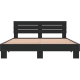  Okvir za krevet crni 160x200 cm konstruirano drvo i metal | shoptok.hr