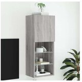 vidaXL TV omarica z LED lučkami siva sonoma 40,5x30x102 cm Cene
