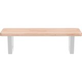  Zidna polica za umivaonik od čelika i masivne hrastovine Smeđa 60 x 40 x 2.5 cm | Shoptok.si