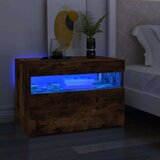 TV ormarić s LED svjetlima boja dimljenog hrasta 60x35x40 cm | shoptok.hr