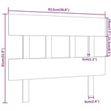  Posteljno vzglavje 93,5x3x81 cm trdna borovina, (20647697) | Shoptok.si
