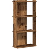 Maison Chic Knjižna omara - Knjižni regal 3-nadstropna starinski les 60x30x120 cm inž. les, (21726258) Cene