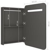  LED kupaonski ormarić s ogledalom antracit 60 x 11 x 80 cm | shoptok.hr