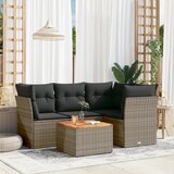Maison Chic Seti vrtnega pohištva - Vrtna garnitura - Vrtni pohištvo set 5-delna z blazinami siv poli ratan, (21814246) | Shoptok.si