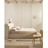 Kave Home Bež tapecirani bračni krevet s prostorom za odlaganje s podnicom 180x200 cm Nahiri – | shoptok.hr