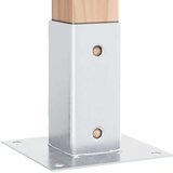  Postolja za stupove kvadratna 12 kom 61x61 mm pocinčani čelik | Eponuda.com