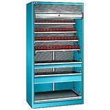 LISTA cnc omara za orodje z rolojem, 7 polic, 40 držal hsk 63 A+C+E/80 b+d, svetlo modre barve ral 5012 Cene