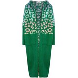 Pri Long cardigan colorful leopard sweater with wool | shoptok.hr
