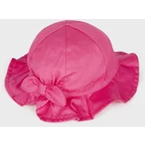 Mayoral Otroški bombažni klobuk roza barva