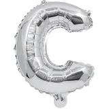 Folija balon u obliku slova u srebrnoj boji – slovo C 32 cm