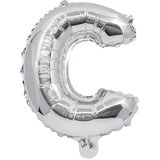Procos Folija balon v obliki črke v srebrni barvi – črka C 32 cm | Shoptok.si