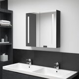 vidaXL LED kupaonski ormarić s ogledalom sjajni crni 62 x 14 x 60 cm Cijene