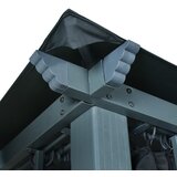  Sjenica sa zastorom 300 x 300 cm antracit aluminijum | shoptok.hr