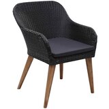  7-dijelni vrtni blagovaonski set od poliratana crni | Eponuda.com