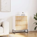 vidaXL Komoda bela 60x30x75 cm inženirski les | Shoptok.si