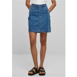 UC Ladies Women's Organic Stretch Denim Skirt with Button Clear Blue Washed Cene
