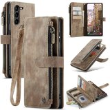 INORCO CASEME C30 Series za Samsung Galaxy S23+ PU usnjena torbica za telefon, reže za kartice, žep na zadrgo, pokrov stojala, (22035784) Cene