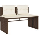 4-dijelni set vrtnih sofa od poliratana s jastucima smeđi | shoptok.hr