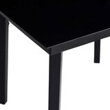  Vrtni blagovaonski stol crni 200 x 100 x 74 cm čelik i staklo | shoptok.hr