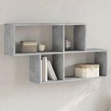  Zidna polica siva boja betona 100 x 20 x 53 cm drvena | shoptok.hr