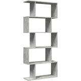 Pregrada regal za knjige 5 razina sivi 70x24x161 cm drveni | shoptok.hr