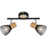 Ferotehna stropna svjetiljka Black Wood 2 (50 W, D x Š x V: 90 x 310 x 190 mm, Crne boje, E14) | shoptok.hr