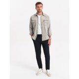 Ombre Men's knitted pants with elastic waistband - black | Shoptok.si