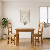  Stolac za blagovanje 2 pcs Čvrsto Hrastovo Drvo Bež | shoptok.hr