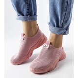 Gemre Pink fabric women's sports shoes Aaron Cene