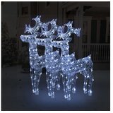  Božični severni jeleni 3 kosi 60x16x100 cm iz akrila | Shoptok.si