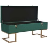  Klupa s pretincem za pohranu 105 cm zelena baršunasta | shoptok.hr