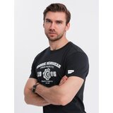 Ombre Men's college print cotton t-shirt - black | Eponuda.ba