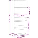 Ormarić za knjige boja hrasta 80x30x189 cm konstruirano drvo | Eponuda.com