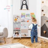  Dječja ormarić za pohranu s 5 pregrada i 2 ladice od tkanine | shoptok.hr