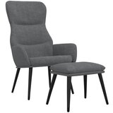 vidaXL Stol za sproščanje s stolčkom svetlo sivo blago, (20957523) | Shoptok.si