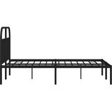  Metalni okvir za krevet s uzglavljem crni 150x200 cm | shoptok.hr