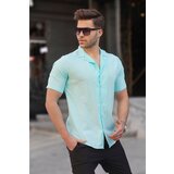 Madmext Shirt - Turquoise - Fitted Cene
