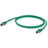 1251590005 RJ45 omrežni kabel\, Patch kabel CAT 6a S/FTP 0.50 m zelena 1 kos, (20419922)
