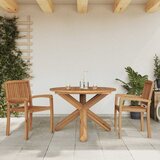 vidaXL Vrtni stol Ø109x74 cm Masivno tikovino | shoptok.hr