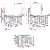  Set vanjskih sofa 9 pcs Crna i tamno siva Poliester | shoptok.hr