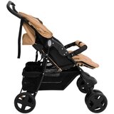  Otroški voziček za dvojčke taupe jeklen, (20802392) | Shoptok.si