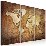  Slika - World Map: Brown Texture 120x80 Cijene