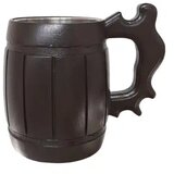  Ručno rađena čaša od tamnog drveta 0.5L sa tamnim rubovima i inox unutrašnjosti | shoptok.hr